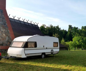 Camperliepaja close by the beach in Libau